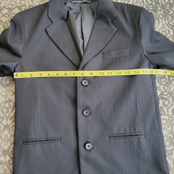 Dockers Pinstripe Youth Black Blazer Size 12 Reg - Picture 9 of 10